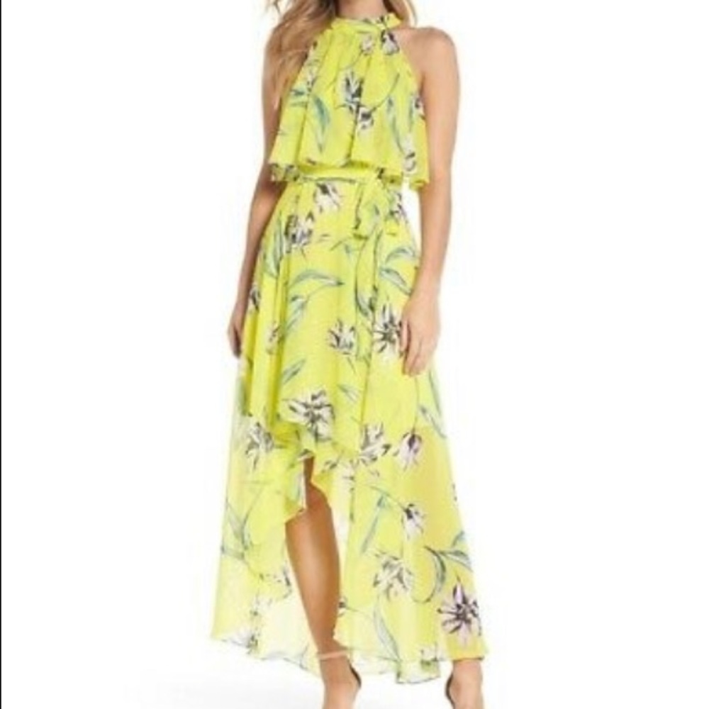 Eliza J Floral Yellow Dress NEW/NEVER WORN